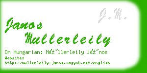 janos mullerleily business card